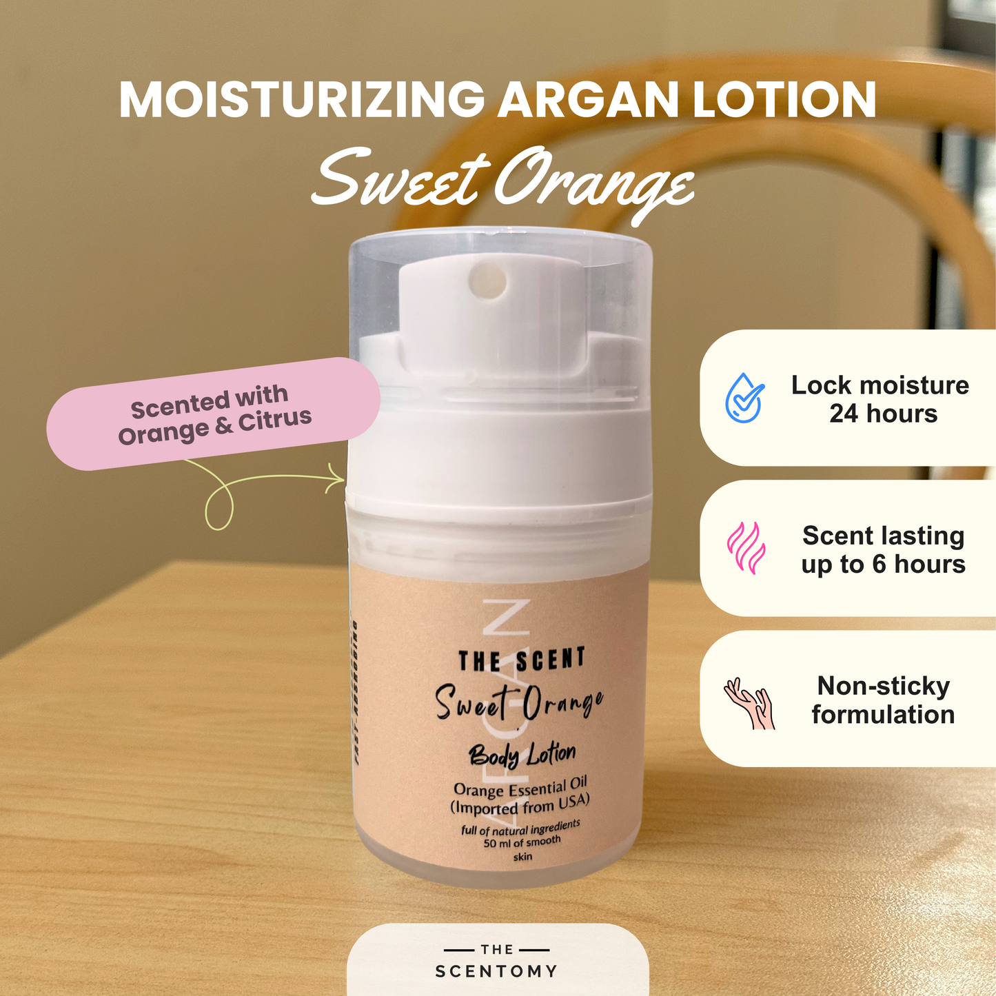 Perfume Argan Lotion · Sweet Orange
